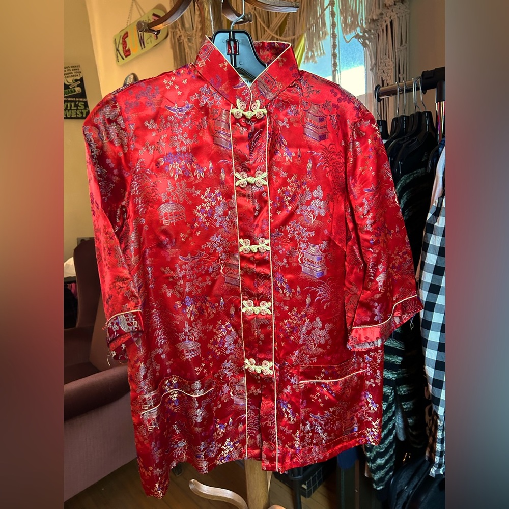 Vintage Oriental Silk Top